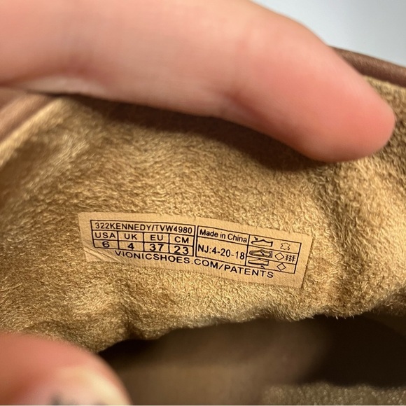 Vionic Kennedy ankle boots brown tan leather size 6 - Picture 8 of 10